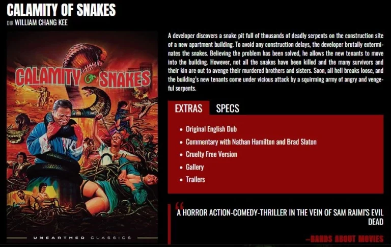 New to Blu: Unearthed Films: Calamity of Snakes (1982) – Reviewed